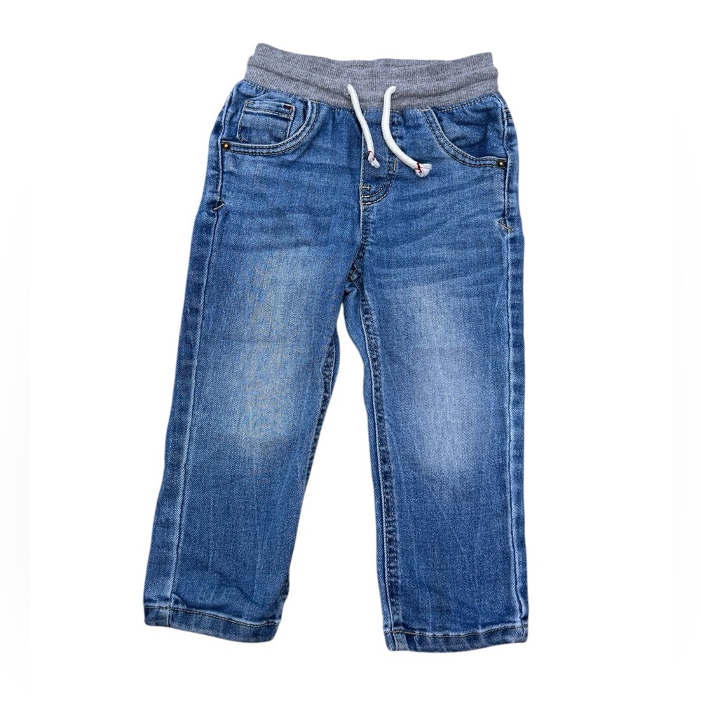 Cat & Jack Boys Jeans Size 2T Denim with Drawstring Waist and Pockets